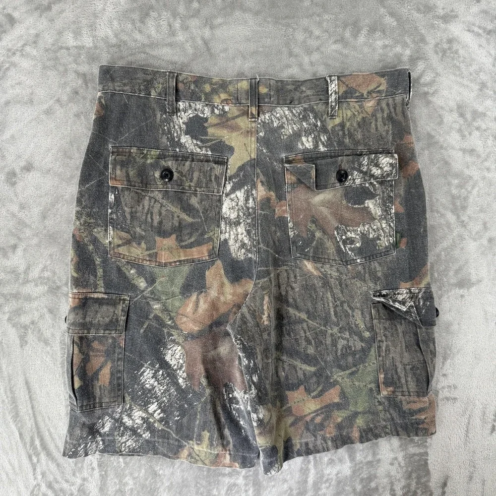 VTG Field Staff Cargo Shorts Men 34 Camo Canvas Hunting Outdoor Utility Workwear